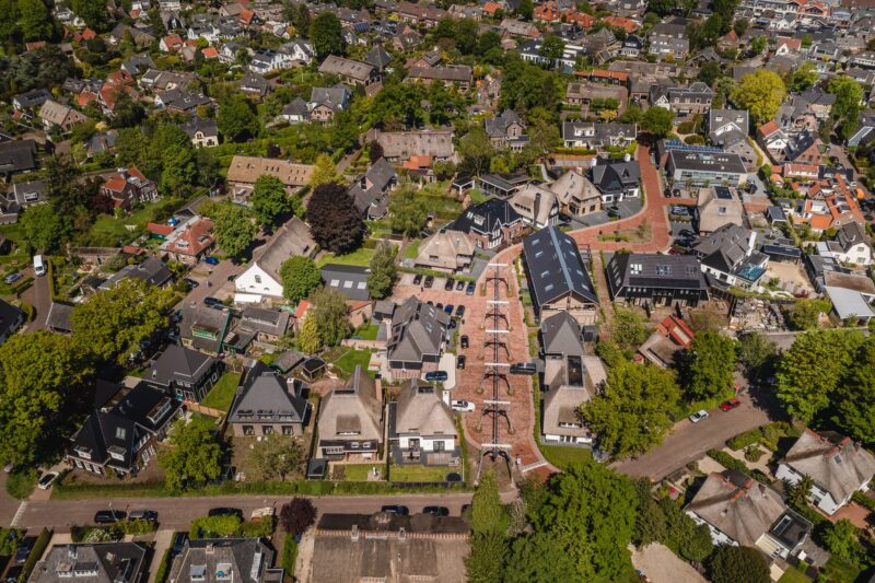 Luchtfoto van De Houtzagerij te Laren