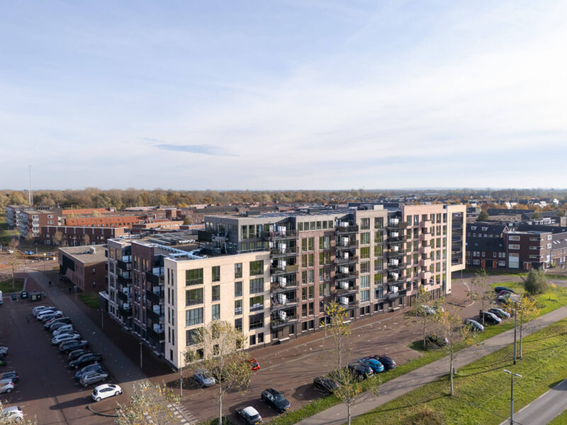 Luchtfoto appartementencomplex Schuytgraaf, Graaf van Schuyt in Arnhem