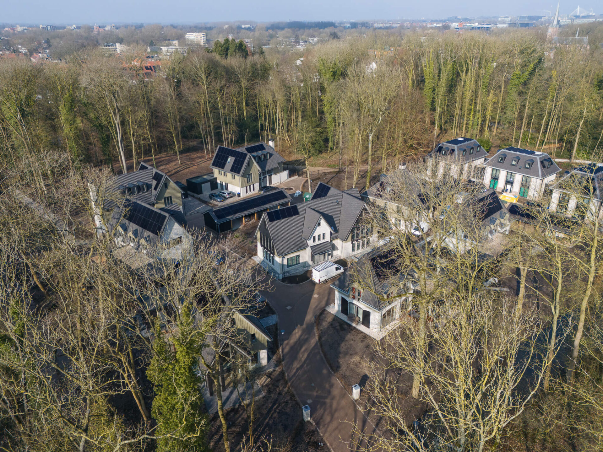 Luchtfoto van De Boskamer in Nieuwegein met natuurlijke omgeving