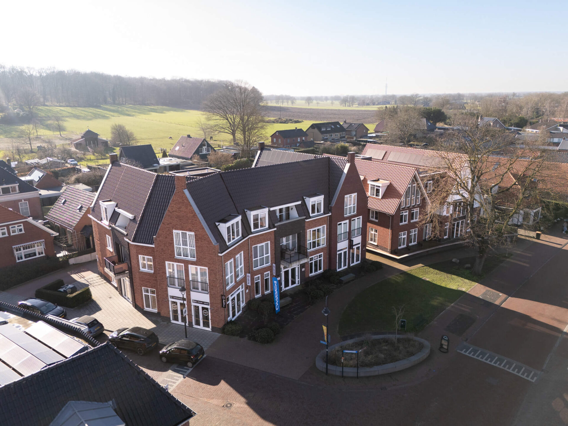 Vogelvlucht van Kistemaker Markelo appartementen