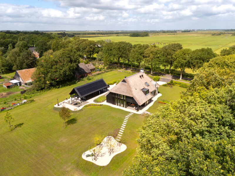 Woonboerderij ontworpen door EVE Architecten - overzicht bovenaf